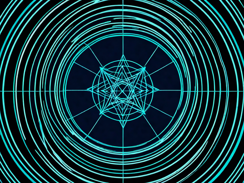 Abstrakte Illustration: Öffentlicher Sektor und Verwaltung in Blau.