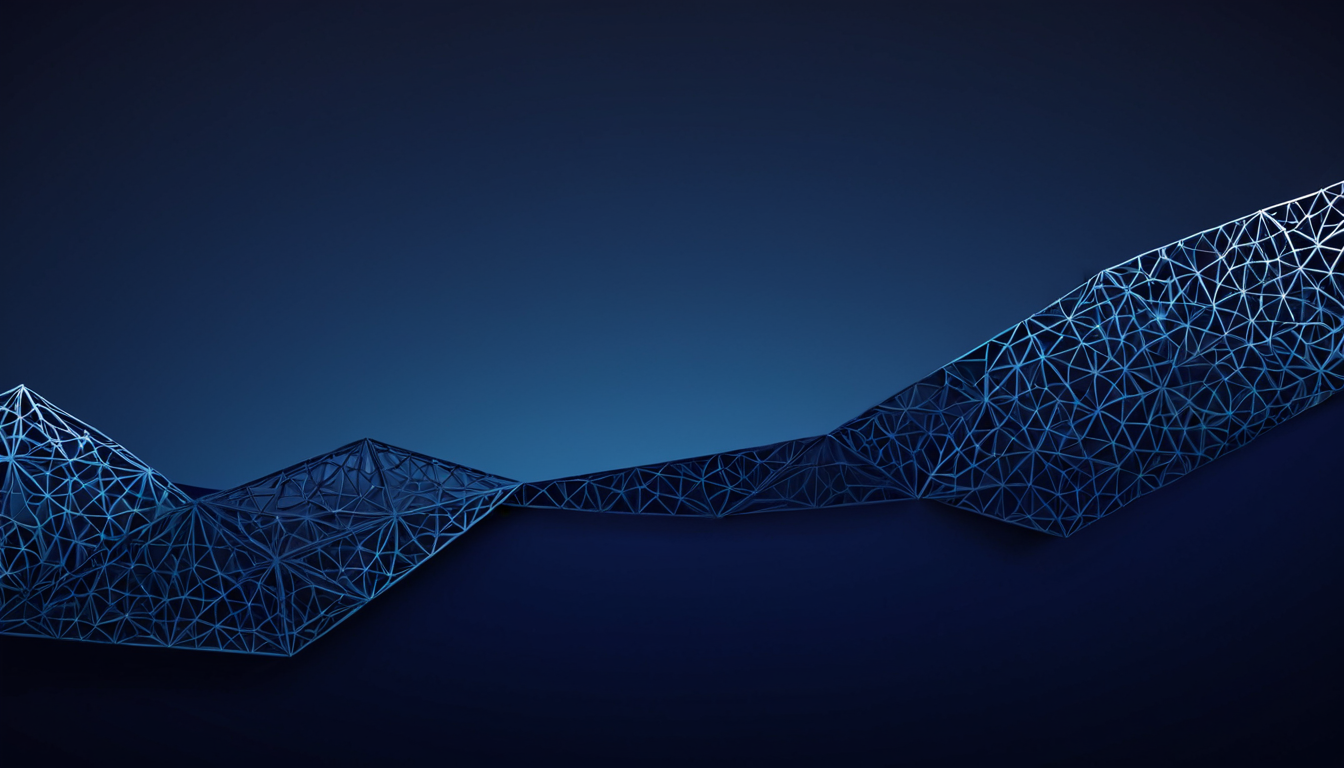 Abstrakte Illustration: Branchenfokus in Blau.