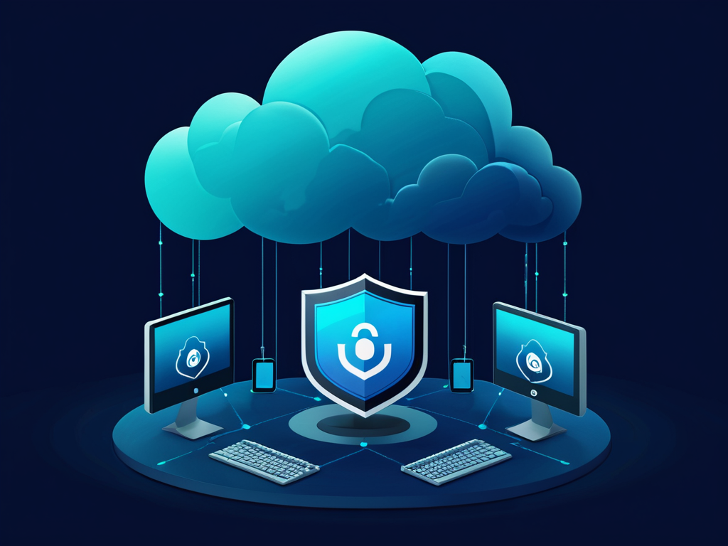 Abstrakte Illustration: Security-Baseline und Betriebsübergabe.