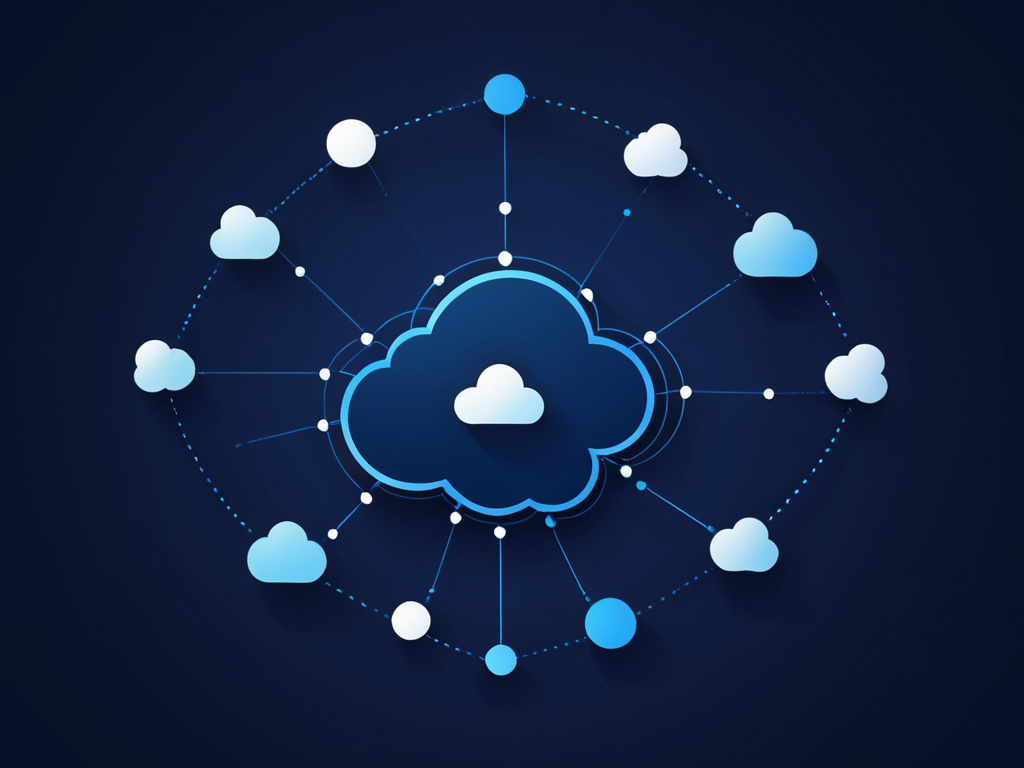 Managed Services und Cloud-Betrieb in Blau.
