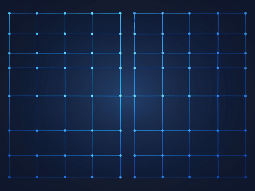 Abstrakte Illustration: New Work in Blau.