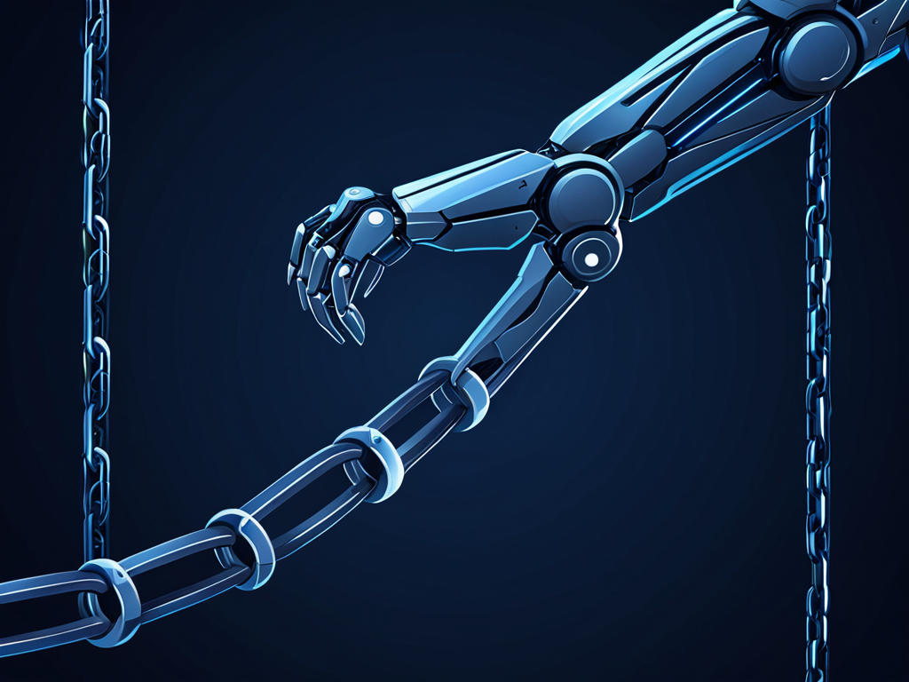 Transformation und Automatisierung in Blau.