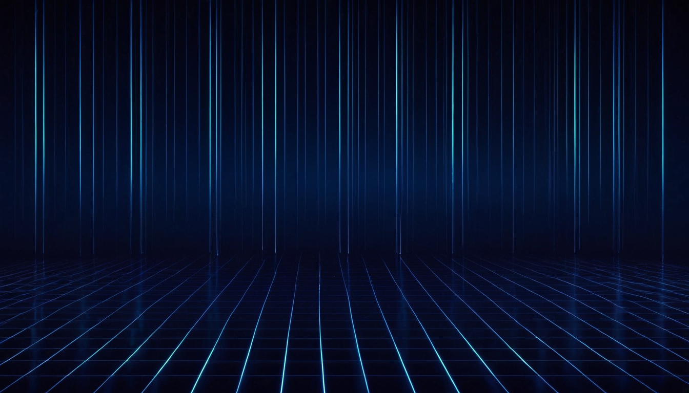 Abstrakte Illustration: Datenqualität und Governance als Fundament in Blau.