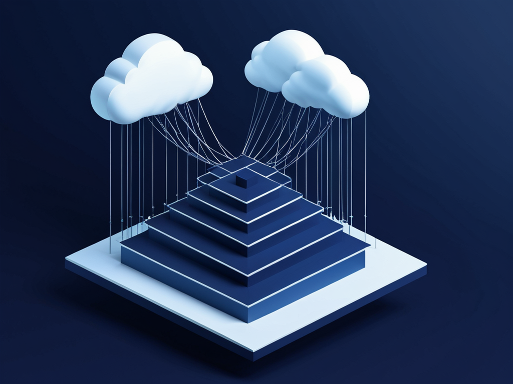 Technologieberatung und Cloud-Fundament in Blau.