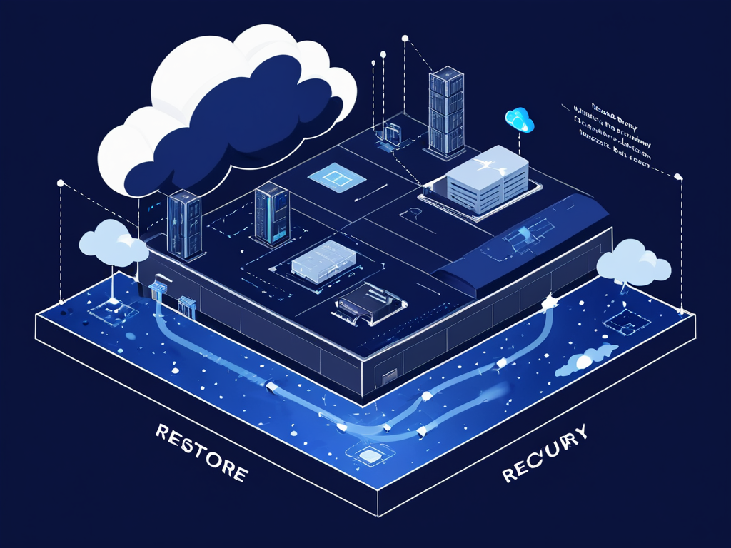 Abstraktes Kontextvisual zur Leistung Cloud Backup und Disaster Recovery