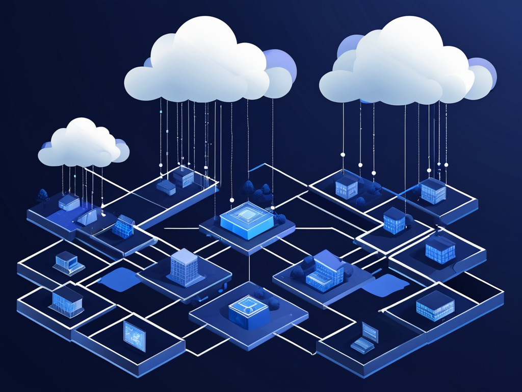 Abstraktes Kontextvisual zur Leistung Microsoft 365 und Azure