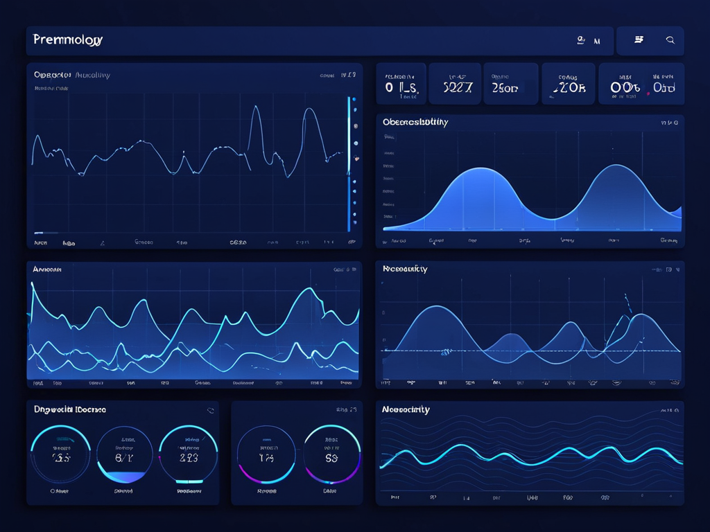 Abstraktes Kontextvisual zur Leistung Monitoring und Performance