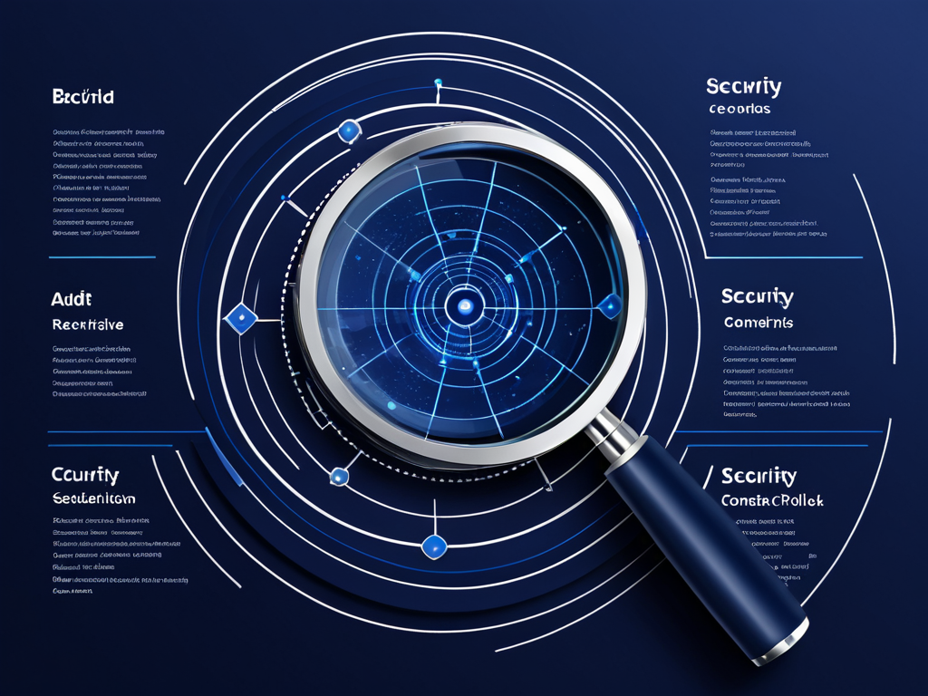 Abstraktes Kontextvisual zur Leistung Security Audits und Assessments
